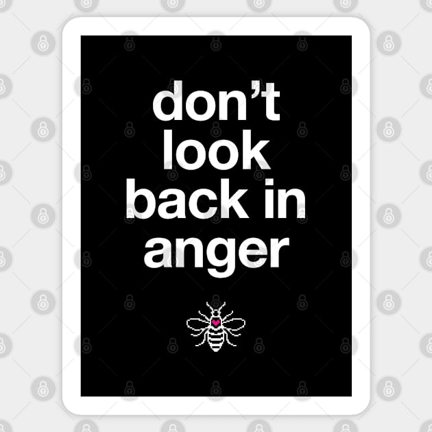 Oasis Don't Look Back In Anger Love Manchester Bee Sticker by Butter Creative